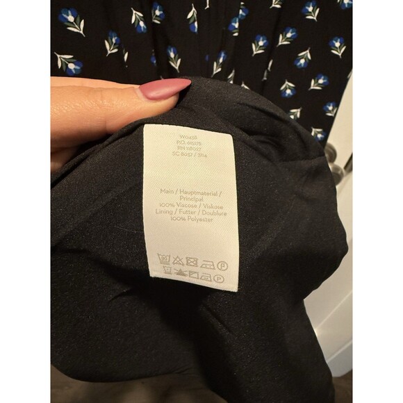 Women’s Boden 8R Floral Empyre Waist Midi Dress Medium Short Sleeve V-neck - Picture 7 of 7